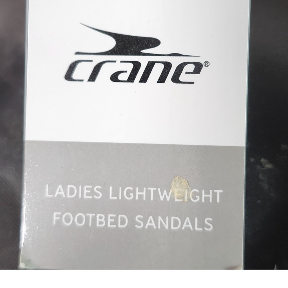 Crane Black Lightweight Sandals sz 10 - Picture 7 of 8